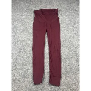 Modern Eternity Ella Seamless Yoga Maternity Leggings Womens Medium Red Stretch